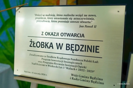 Uroczyste otwarcie Żłobka w Będzinie  16.01.2026r.